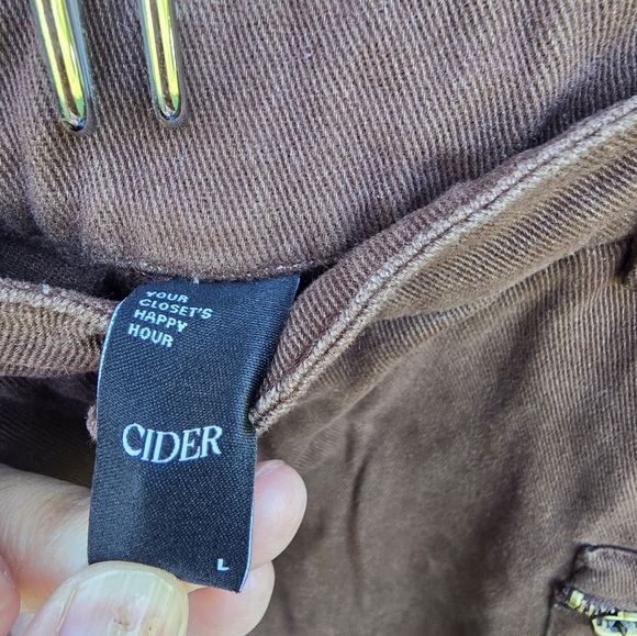 Cider Brown Cargo Pants Relaxed Fit Utility Size Large - Picture 2 of 3